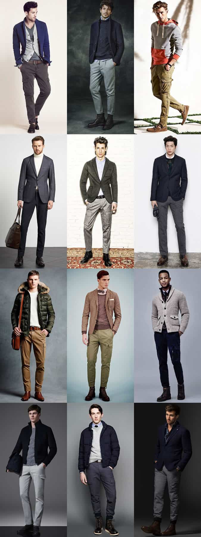 Men's Slimline Cargo Pants Outfit Inspiration Lookbook