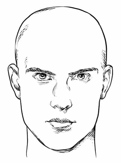 rectangle face shape illustration