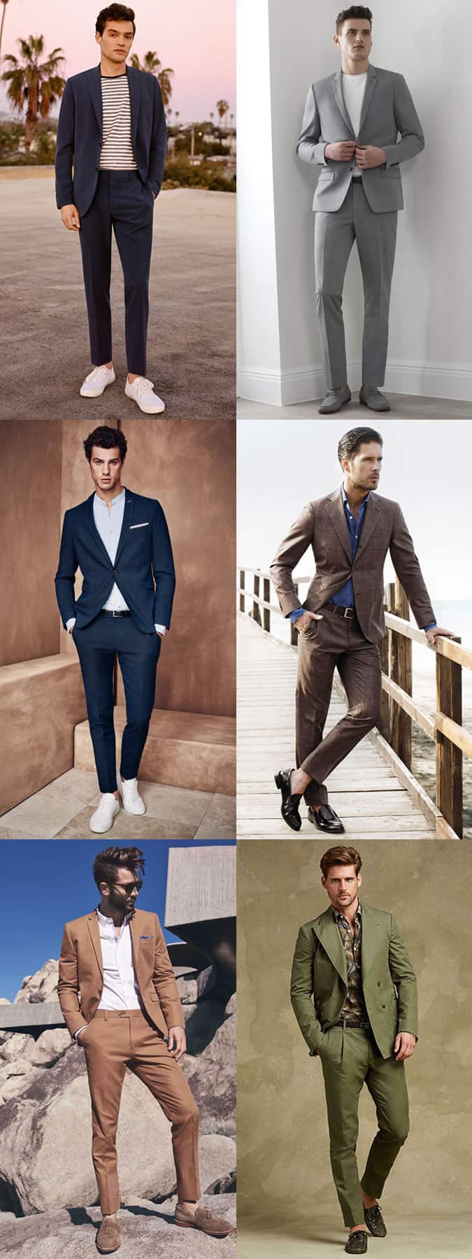 Men's Lightweight Summer Suits Outfit/Styling Inspiration Lookbook