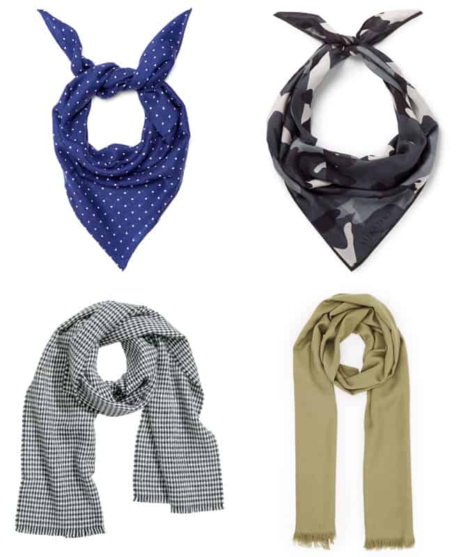 Men's lightweight scarves and neckerchiefs for summer