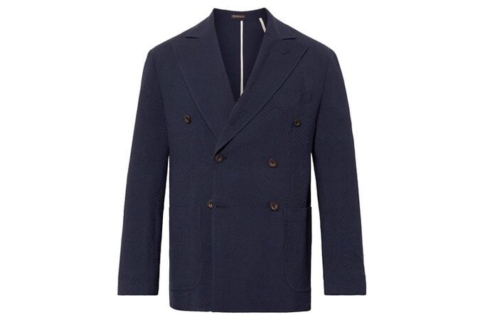 RUBINACCI Double-Breasted Unstructured Blazer