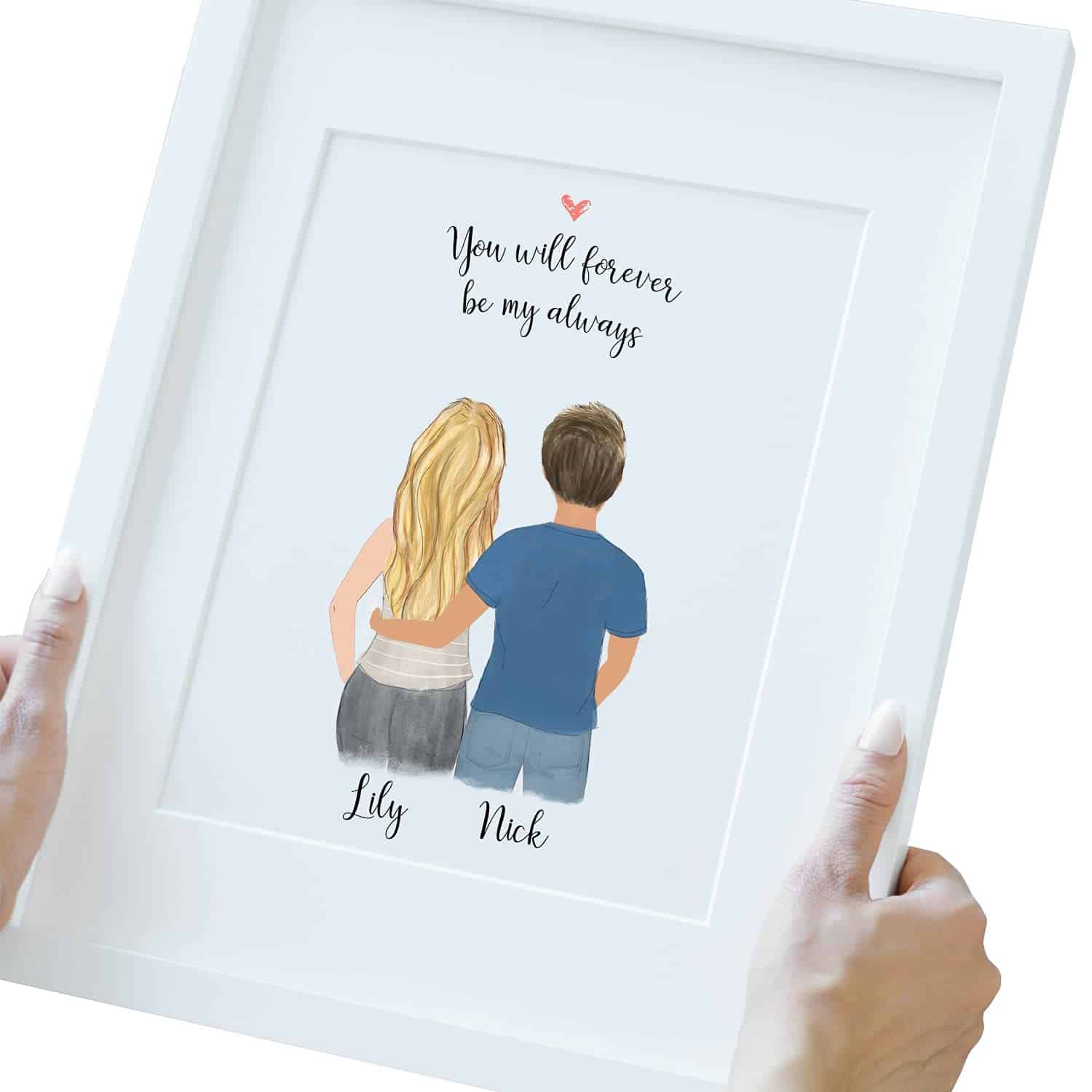 Personalised Couple Art, Christmas Gifts for Couples 