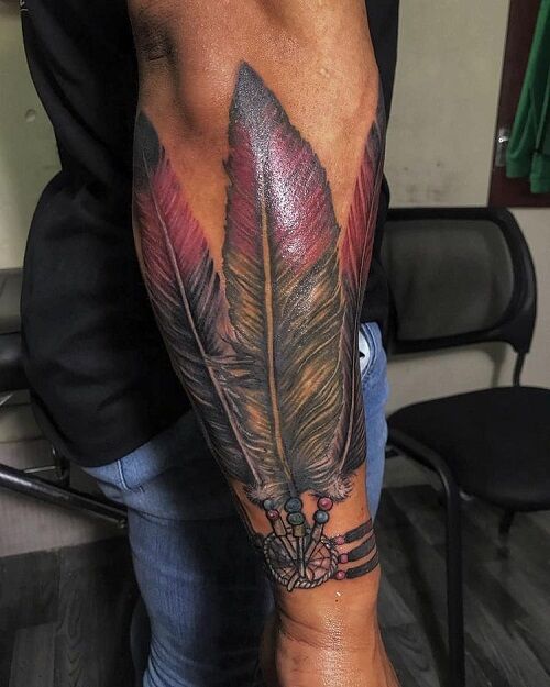 turkey feather tattoos