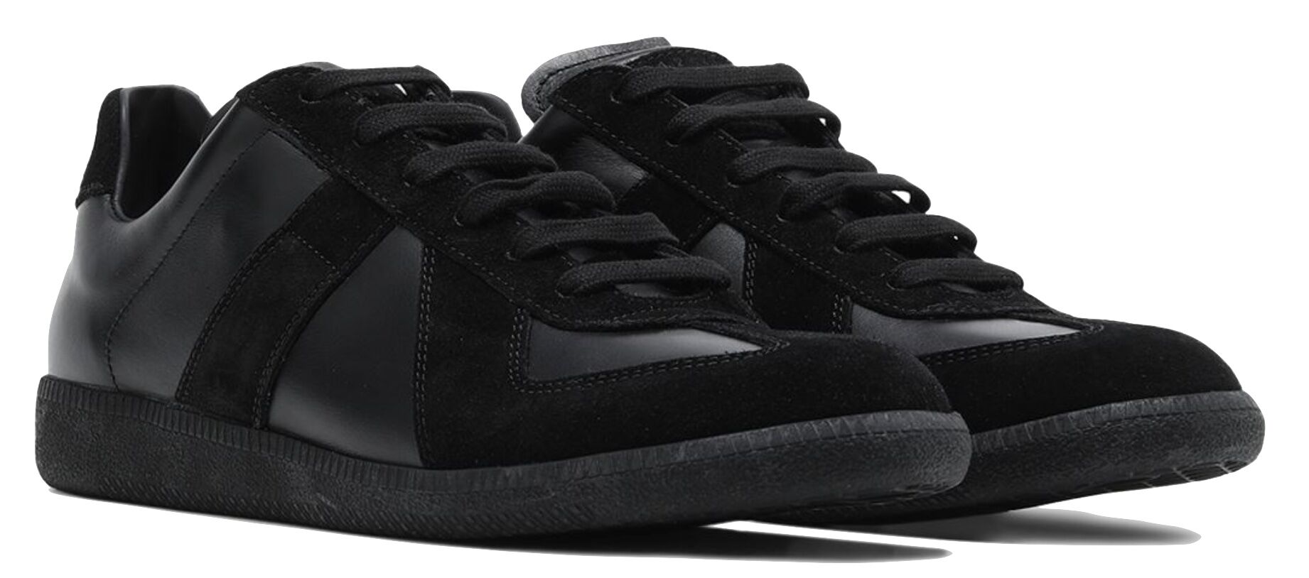 Maison Margiela Replica Low Top Black Sneakers 