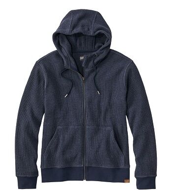 L.L. Bean Men’s Signature Waffle Full-Zip Hoodie