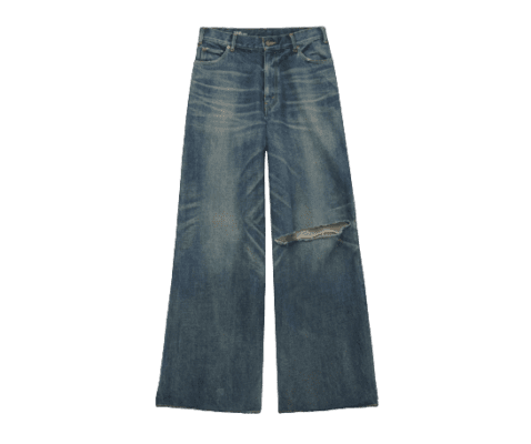 Celine Homme Jeans de perna larga desgastados