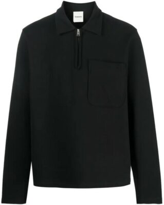 SANDRO zip-fastening long-sleeve jumper