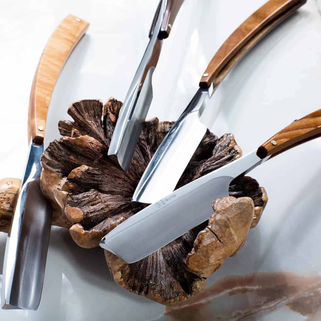 Straight Razors With Wooden Handle