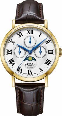 Rotary Mens Windsor Moonphase Watch