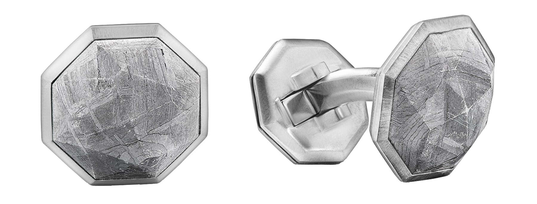 David Yurman Meteorite Faceted Round Cufflinks