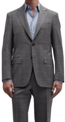 Canali Plaid with Windowpane Wool Suit