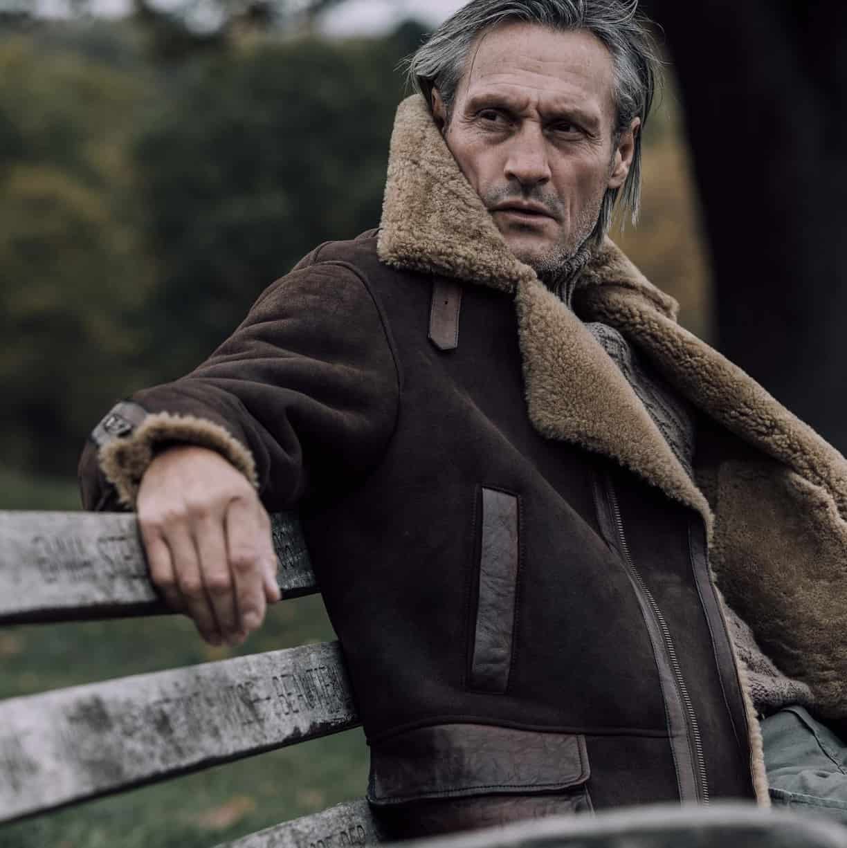 Man sitting on a park bench