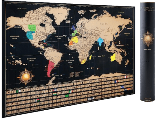 InnovativeMap Scratch Off World Map Poster