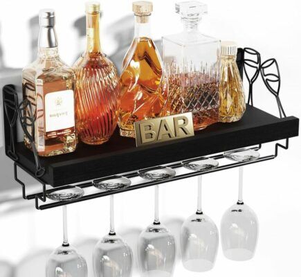 Love-KANKEI Wine Rack with Stemware Hanger