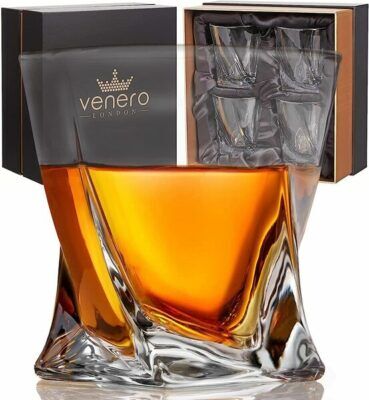 VENERO Crystal Whiskey Glasses