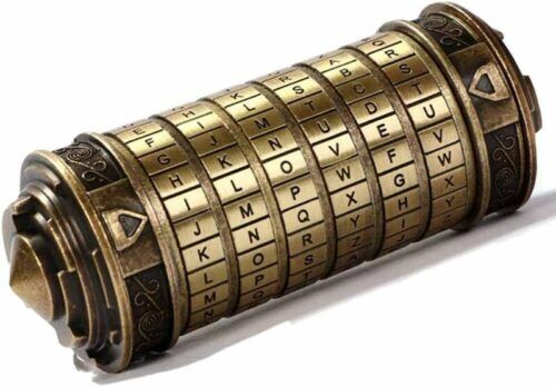 coejokno Cryptex Da Vinci Code Mini Cryptex Lock Puzzle Boxes