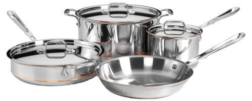 All-Clad Copper Core 7 Piece Cookware Set