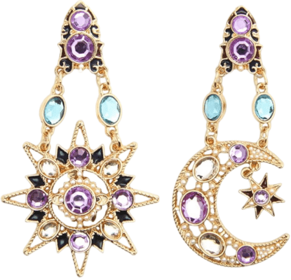 JOJO & LIN 18K Asymmetrical Statement Earrings