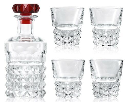 BACCARAT Louxor Red Tumblers & Carafe Set