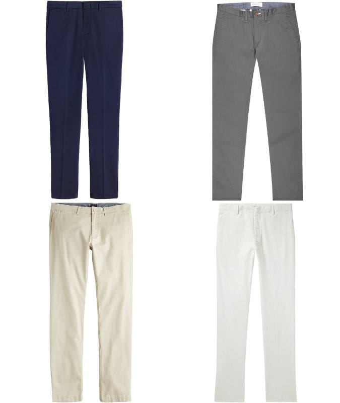 the best twill cotton chinos for men