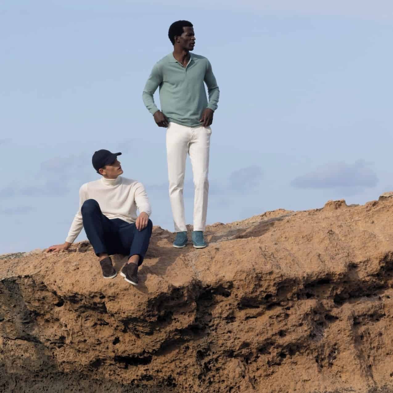 two men on a cliff