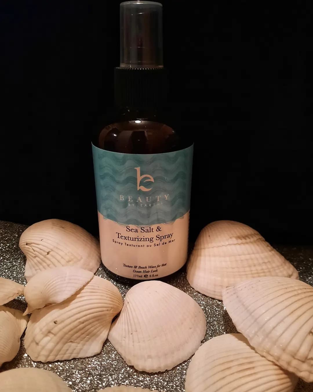 a bottle of beauty by earth sea salt texturizing spray