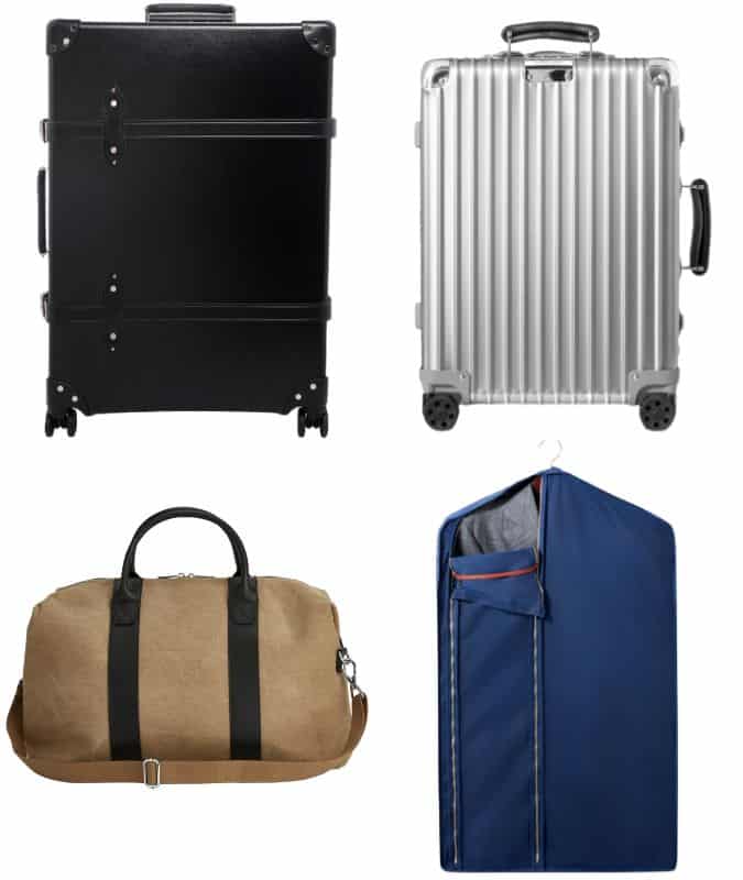 High quality leather luggage for men