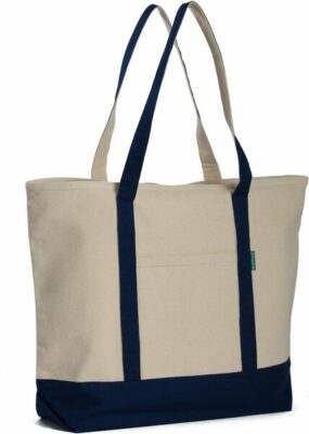 Earthwise Premium Heavy Duty Cotton Canvas Tote Bag