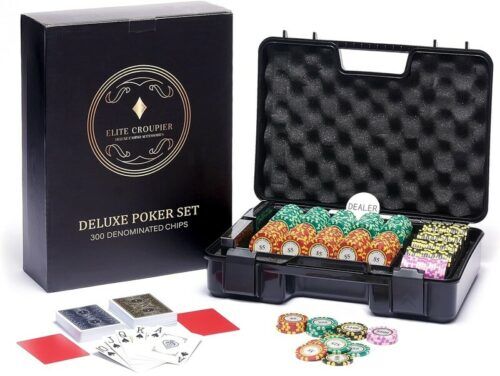 Elite Croupier Deluxe 300 Poker Chips Set