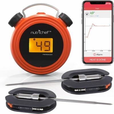 NutriChef Smart Bluetooth BBQ Grill Thermometer