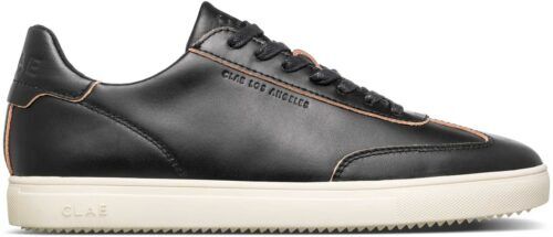 CLAE Deane Black Leather Raw Edge