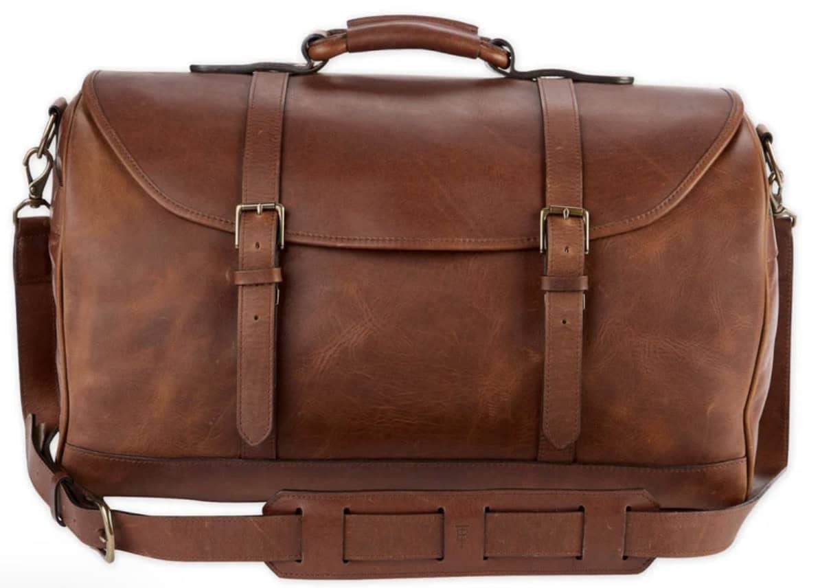 brown leather weekend bag for men from Tom Beckbe