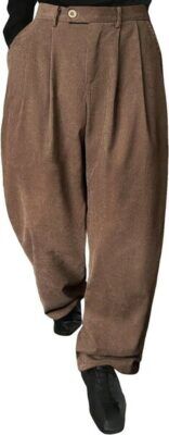 Floerns Men's Slant Pocket Pleated Trousers