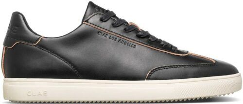 CLAE Deane Black Leather Raw Edge