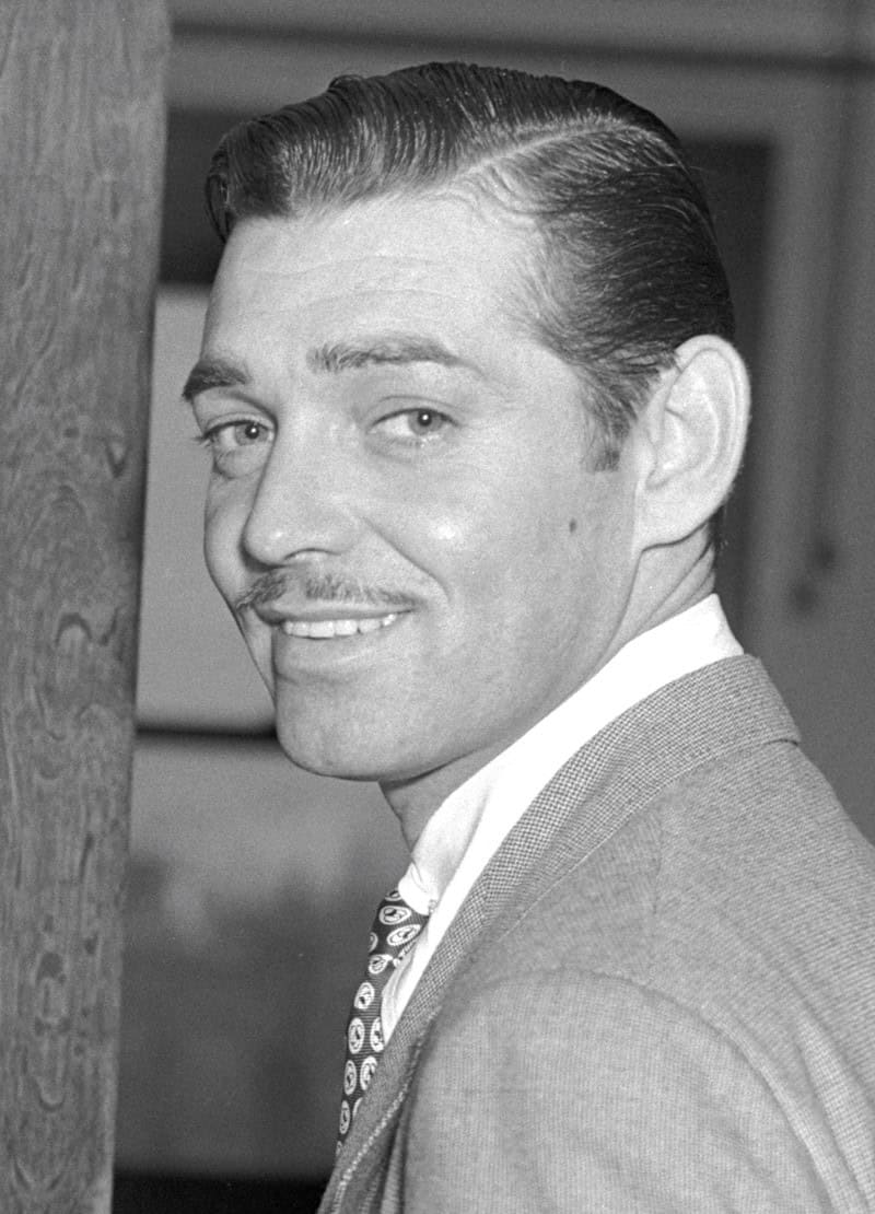 Clark Gable with the pencil mustache style