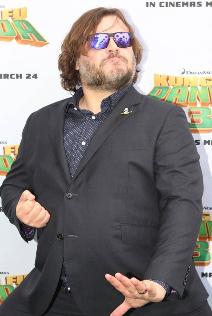 Jack Black with long layered hair