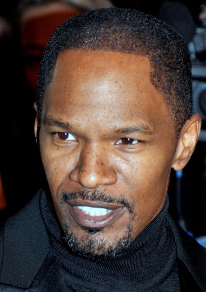 actor Jaime Foxx with circle beard