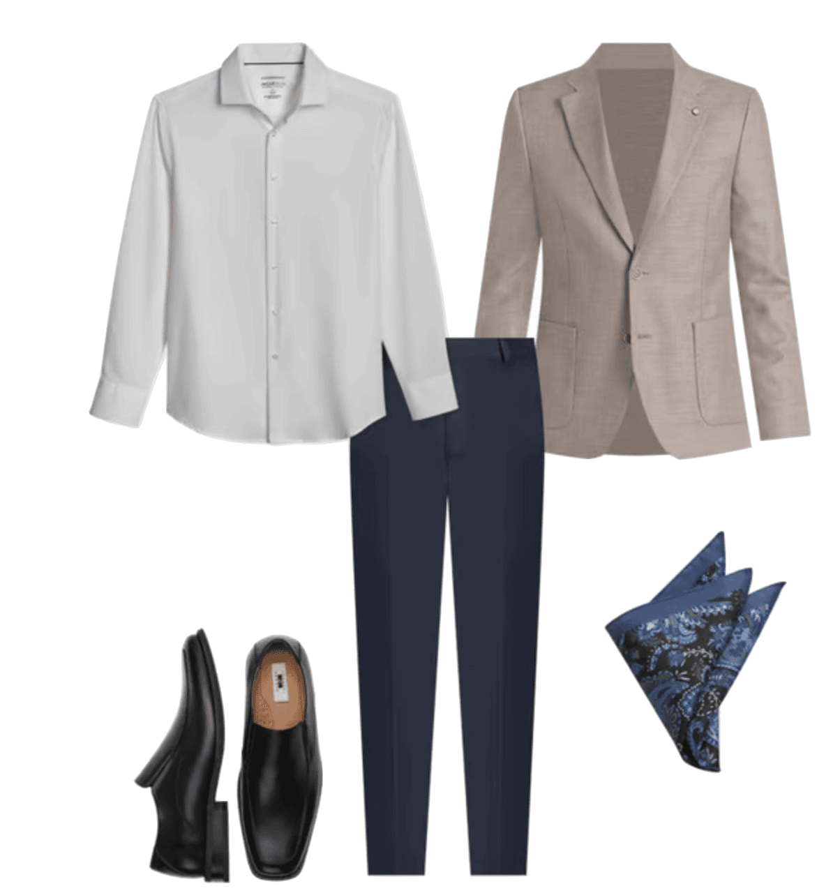 Flat lay of men's clothes to upgrade your wardrobe with