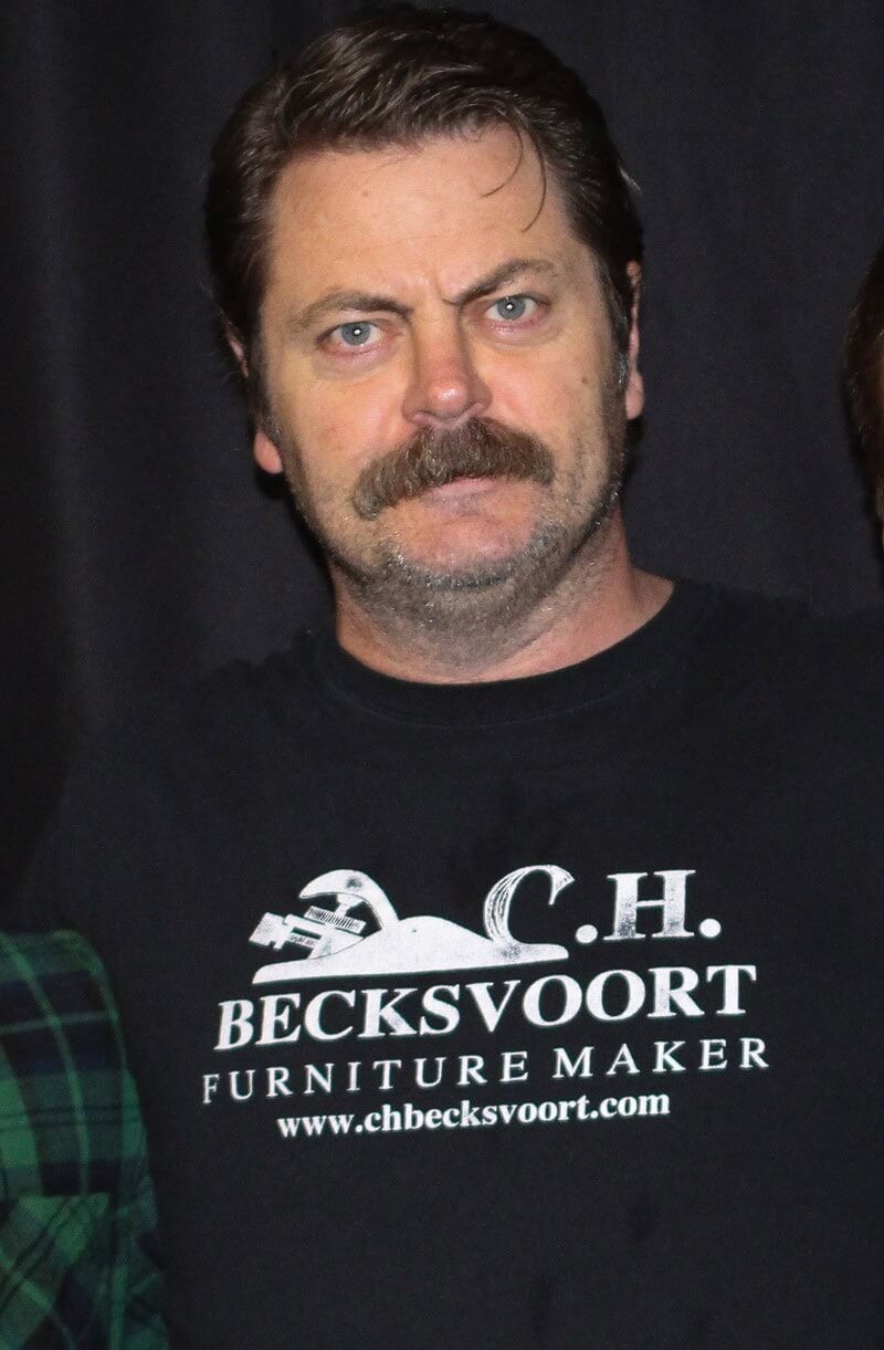 Actor Nick Offerman with a Walrus style mustache