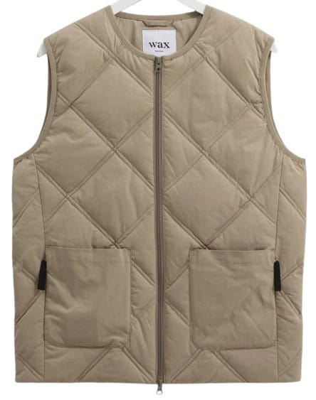 Wax London Skye Khaki Quilted Nylon Gilet