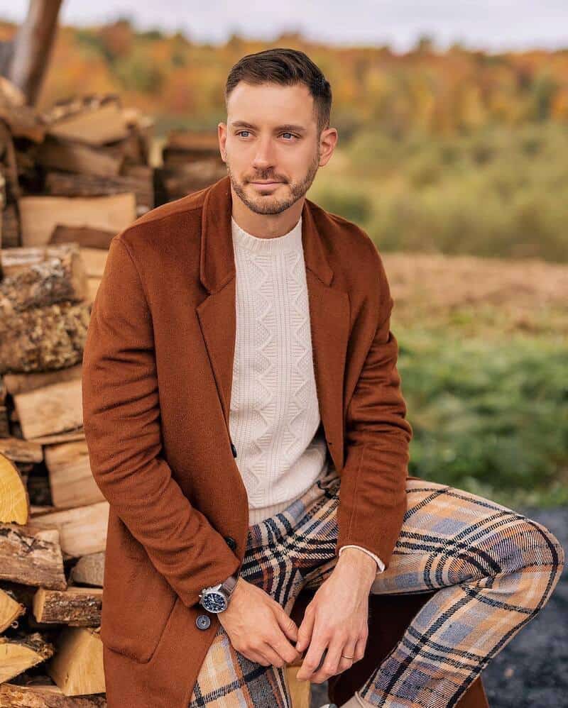 man with modern comb-over hairstyle