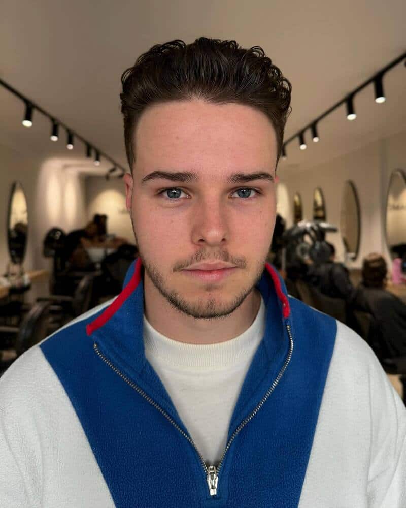 man with a textured quiff hairstyle