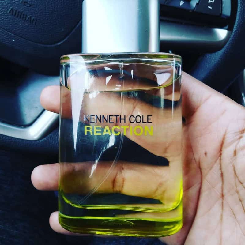 Man with kenneth cole reaction on his palm