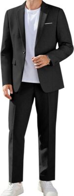 Classic Fit 2 Piece Black Suit