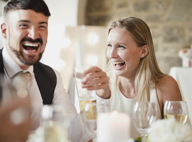 Wedding Guests Laughing