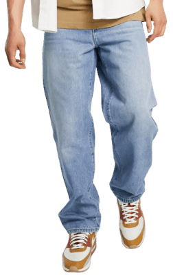 Man wearing Asos Design Baggy Jeans