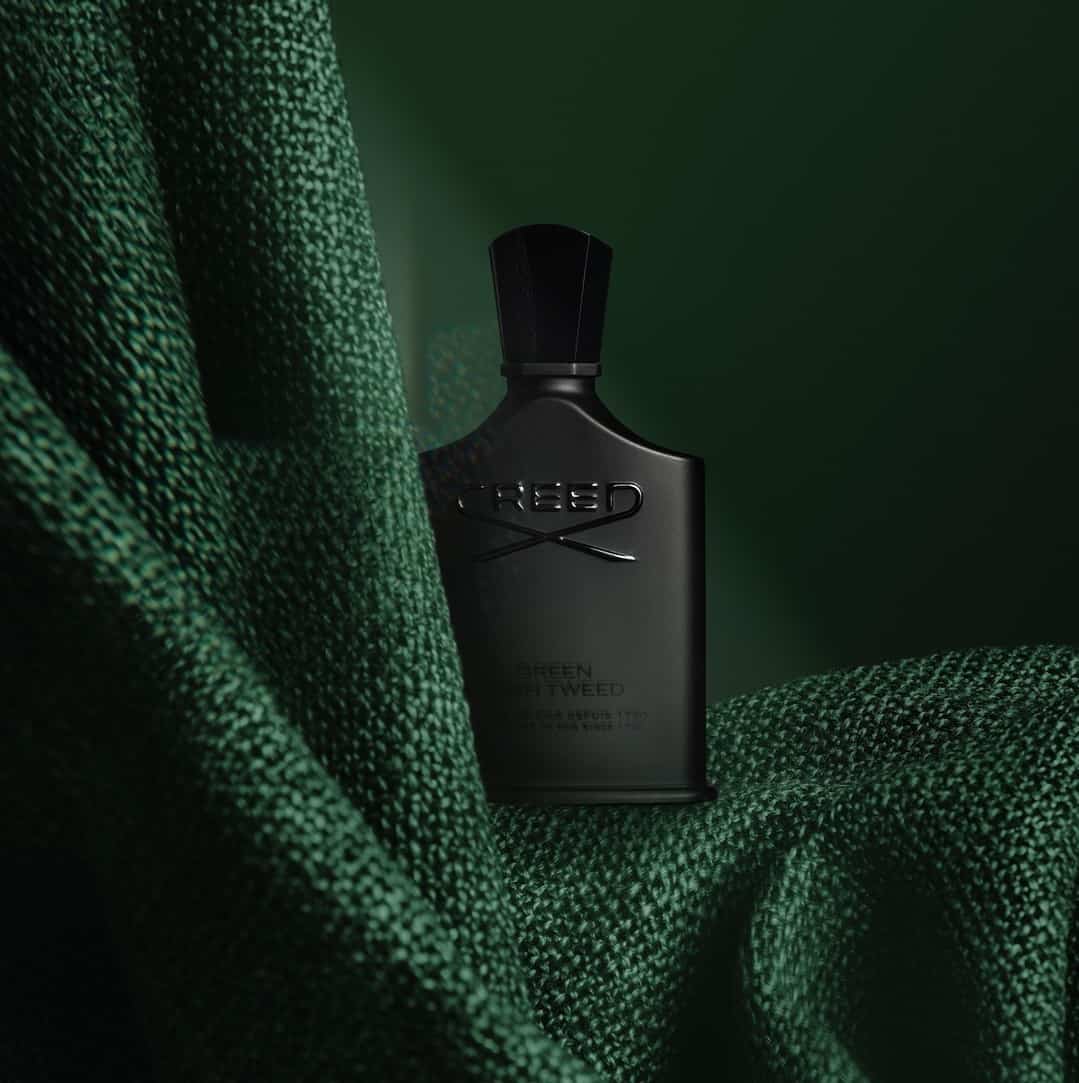 a bottle of Green Irish Tweed