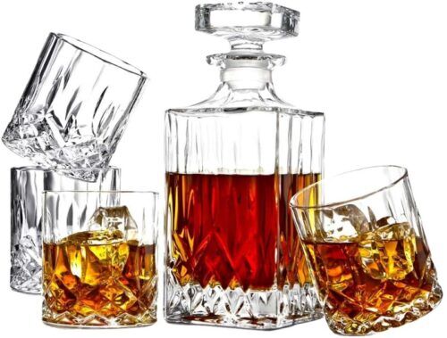 ELIDOMC Crystal Decanter Set