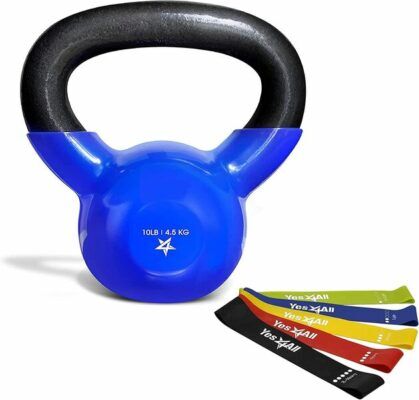 Yes4All Kettlebell Vinyl Coated Cast Iron