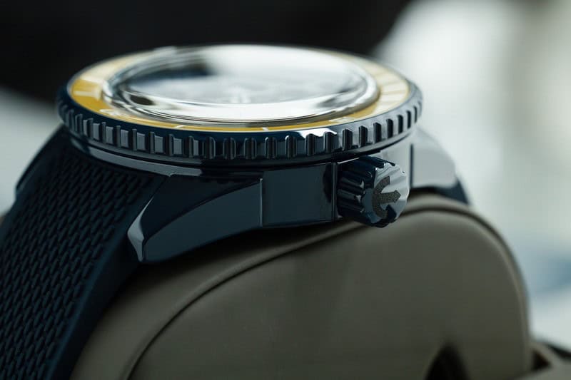 RADO Captain Cook High-Tech Ceramic Skeleton Limited Edition Crown Close-Up